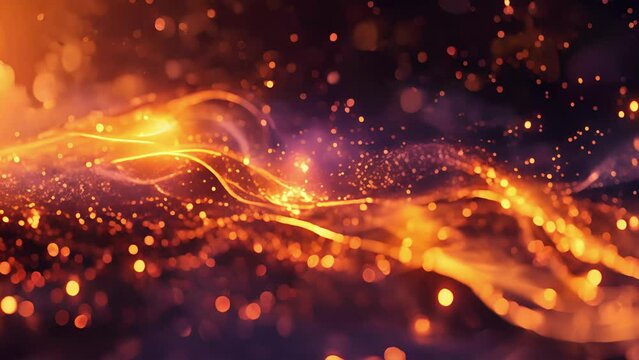 Vibrant flames dance and flicker in perfect harmony their seemingly random movements transforming into a symphony of abstract patterns that light up the night sky.