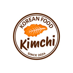 Kimchi Logo Korean Food Vector Template, for Organic Healthy Traditional Homemade Food Graphic Designs Inspiration
