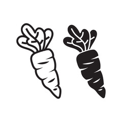 carrot  vegetable icon Illustration Creative Design.