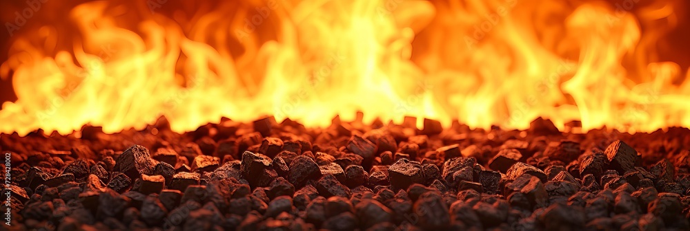 Poster dynamic burning coals abstract background for design and decoration, with captivating elements.