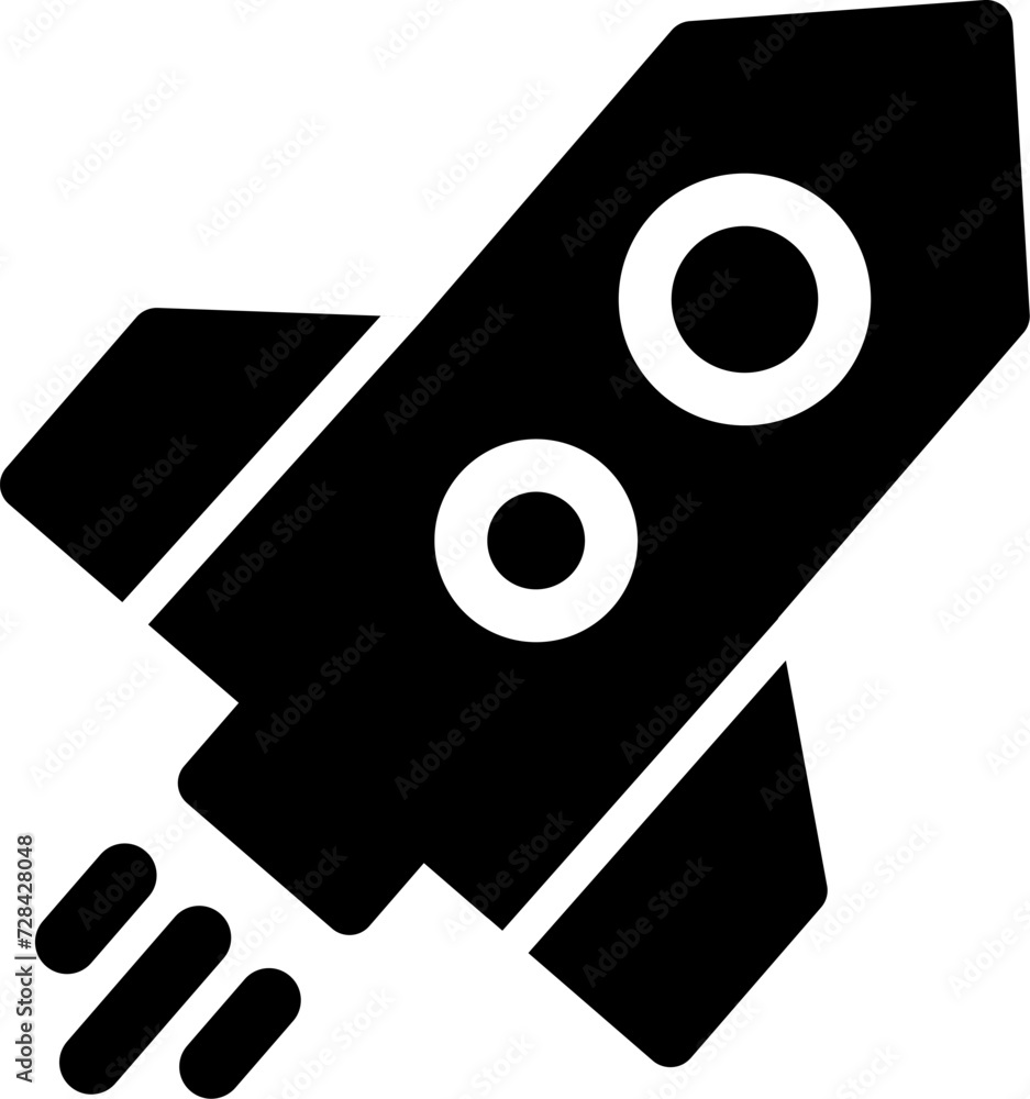 Poster spaceship rocket icon. space shuttle simple line vector icon. replaceable vector design.