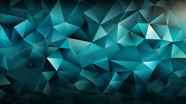 Turquoise_abstract_polygon_background