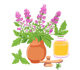 herbs and flowers