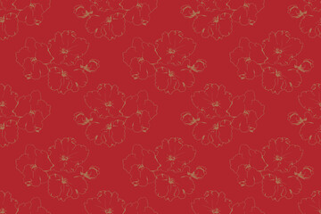 Floral pattern seamless vector background. Foliage and flower wallpaper design of nature.