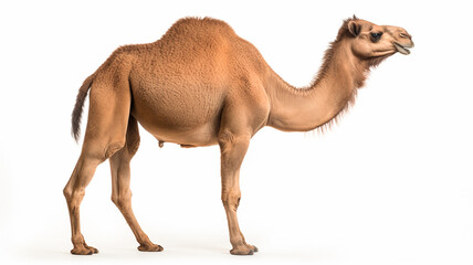 Arabian camel isolated on white background. 
 - Powered by Adobe
