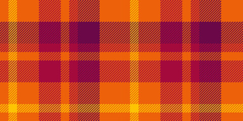 Purity texture background vector, advertising fabric textile tartan. Single pattern check plaid seamless in bright and red colors.
