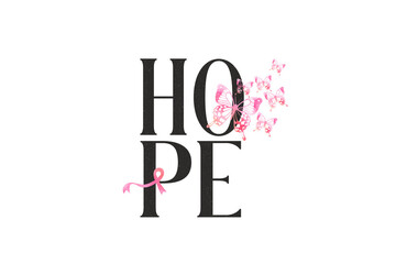 Hope Breast Cancer PNG Sublimation T shirt design