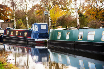 stratford canal barge narrow boat houseboat warwickshire england uk