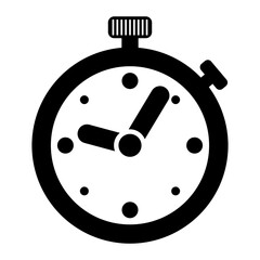 Stopwatch vector illustration. Black and White line art style, editable vector Illustration file on transparent background.
