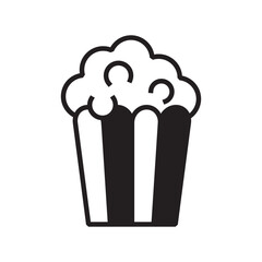 Popcorn icon symbol template for graphic and web design logo vector illustration
