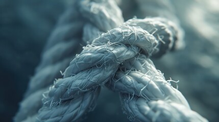 Rope texture close-up. Generative AI