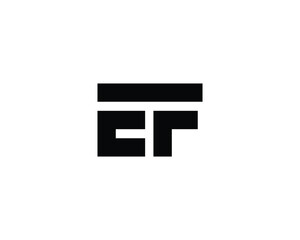 EF logo design vector template