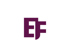 Obraz premium EF logo design vector template