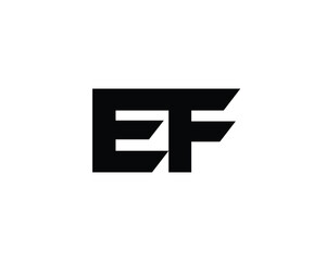 EF logo design vector template