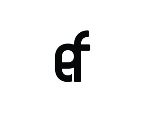 EF logo design vector template