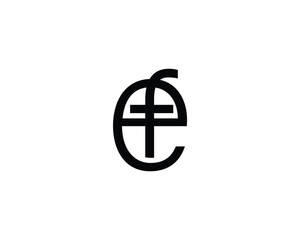 EF FE logo design vector template