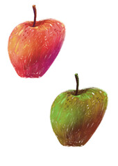 red and green apples png