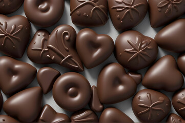 Fototapeta premium Heart shaped chocolates