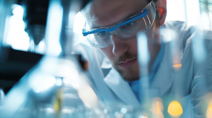 A professional scientist conducting experiments in a laboratory, representing curiosity and dedication to scientific inquiry