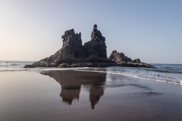 Beach Playa de Benijo on Tenerife