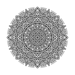 Circular pattern mandala art decoration elements