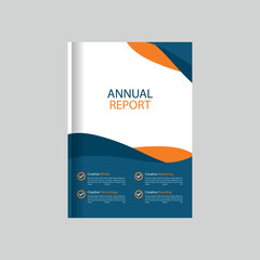 Vector abstract elegant annual report book cover
