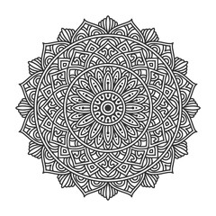 Circular pattern mandala art decoration elements