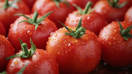 Fresh perfect round tomatoes