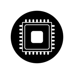 Microchip vector icon. CPU illustration symbol. core sign.