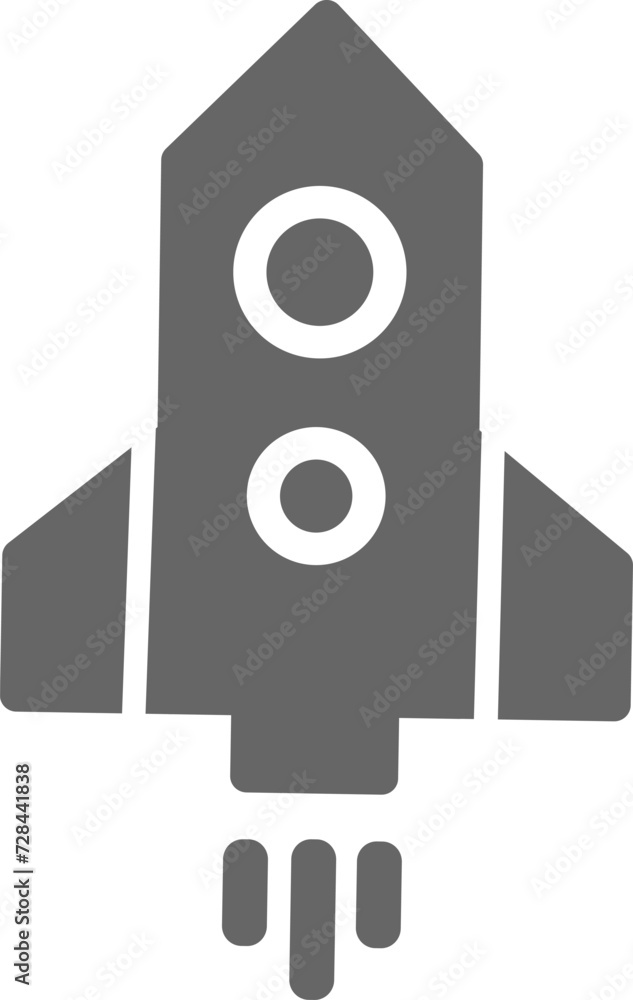 Poster spaceship rocket icon. space shuttle simple line vector icon. replaceable vector design.