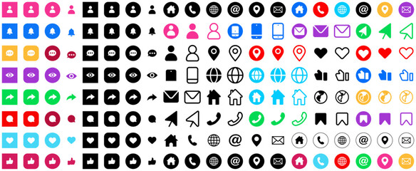 Web icon set. Website set icon vector. for computer and mobile