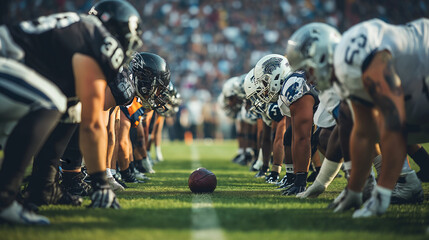 football helmet and football - Strategic Discussion in Football Game