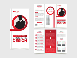 Vector corporate company profile template design, business brochure template.