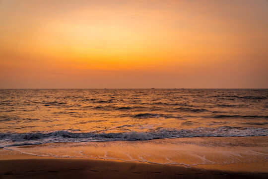 Mystic Sunset View at Alleppey (Alappuzha) Beach, Kerala 