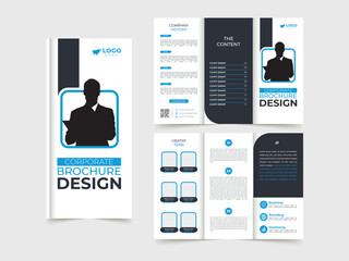 Vector corporate company profile template design, business brochure template.