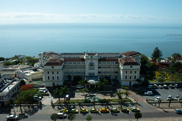 view of the maputo and polana hotel from the air © paolo