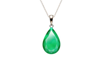 Jade Teardrop Pendant Designs Isolated On Transparent Background