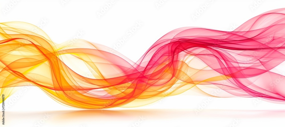 Poster vibrant abstract colorful flowing wave lines on light background for keynote or presentation design