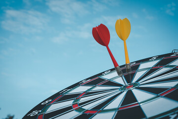 Bullseye is a target of business. Dart is an opportunity and Dartboard is the target and goal. ...