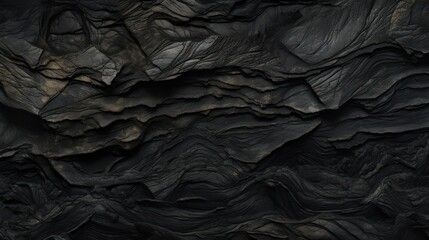 a detailed close-up of a layered slate rock formation - obrazy, fototapety, plakaty