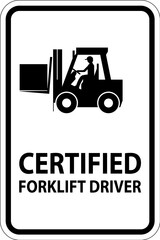 Hard Hat Labels, Caution Certified Forklift Driver