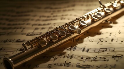flute on music sheet
