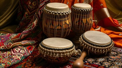 Fototapeta na wymiar ethnic drum set