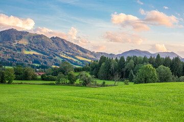 Green landscape in Allgovia, Germany