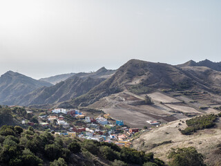 Anaga mountains in sunshine on Tenerife