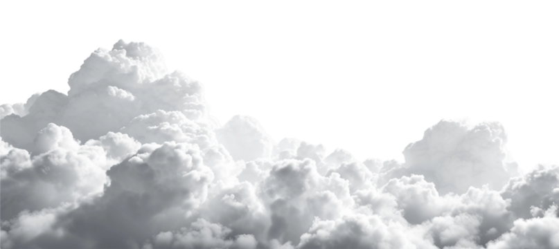 Clouds isolated on a white background