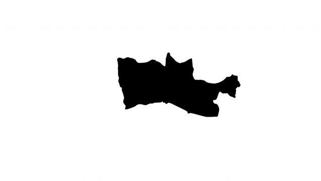 animated video of the map of Mardin in Turkey