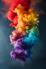 Obraz premium colorful bright colors on a gray background