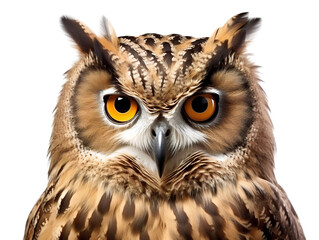Obraz premium Curious Owl, isolated on a transparent or white background