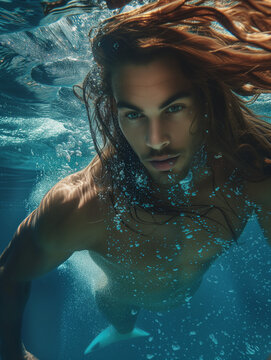 merman in the water - generative ai